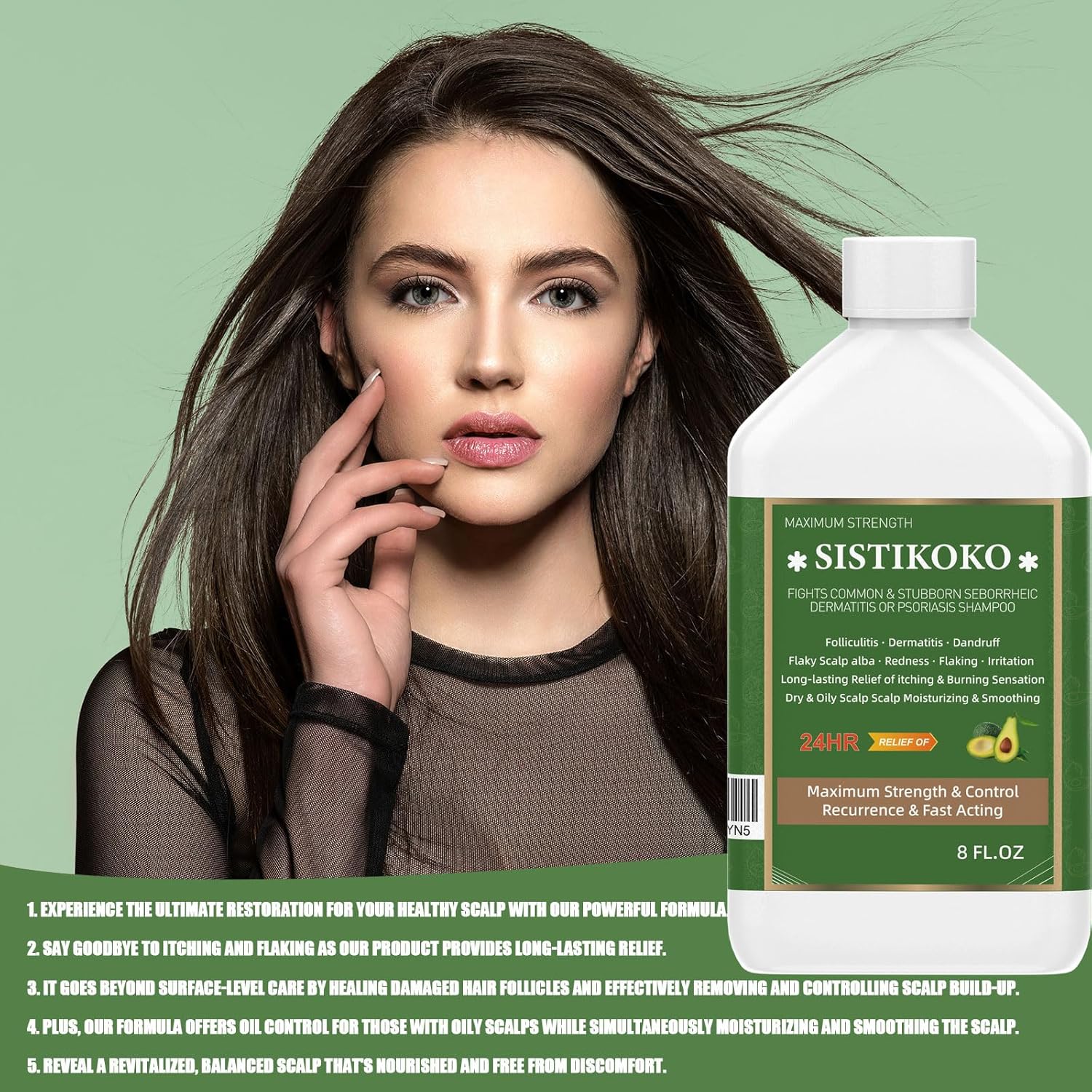 Folliculitis and Dandruff Shampoo for Itchy Scalp I698016