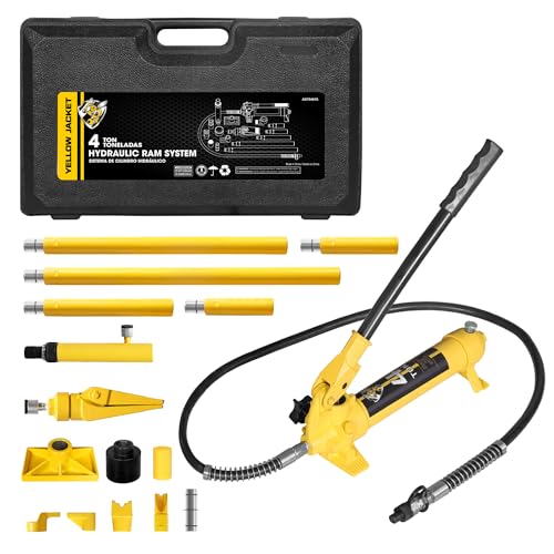 Porta Power Kit 4 Ton Hydraulic Auto Body Jack Ram Portable Frame Repair Tools Car Jack Kits Auto Shop Set with Blow Mold Carrying Storage Case
