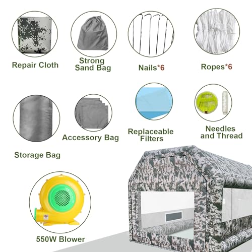 Inflatable Paint Booth Portable Spray Tent with Air Filter System for Car Parts Painting B4277