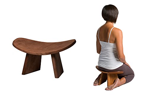 Meditation Bench with Bag, Portable Wooden Kneeling Seiza Seat K476