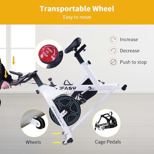 Stationary Exercise Bike for Home Cardio Training with LCD Monitor Z342898