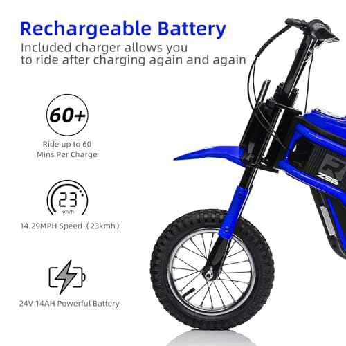 Kids Electric Dirt Bike 350W Motor 12in Tires Pink R7720