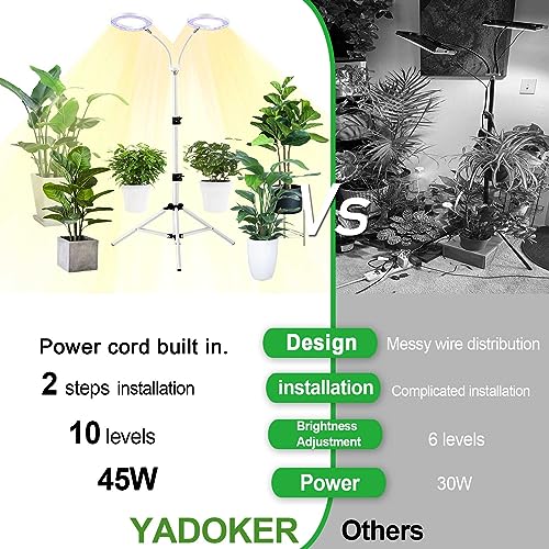 Full Spectrum LED Floor Plant Light with Timer and Adjustable Height H6013