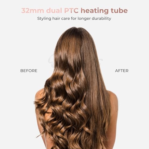 Rotating Hot Air Styler Brush, 3 Heat Settings, 2-in-1 Curl & Straighten D158