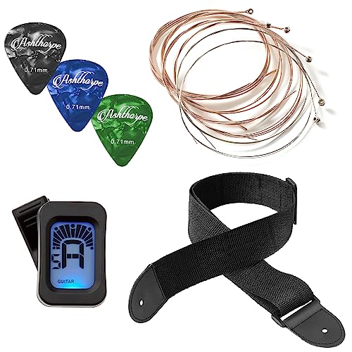 30-inch Beginner Acoustic Guitar Starter Kit with Gig Bag, Strings, Strap, Tuner, Picks F92865