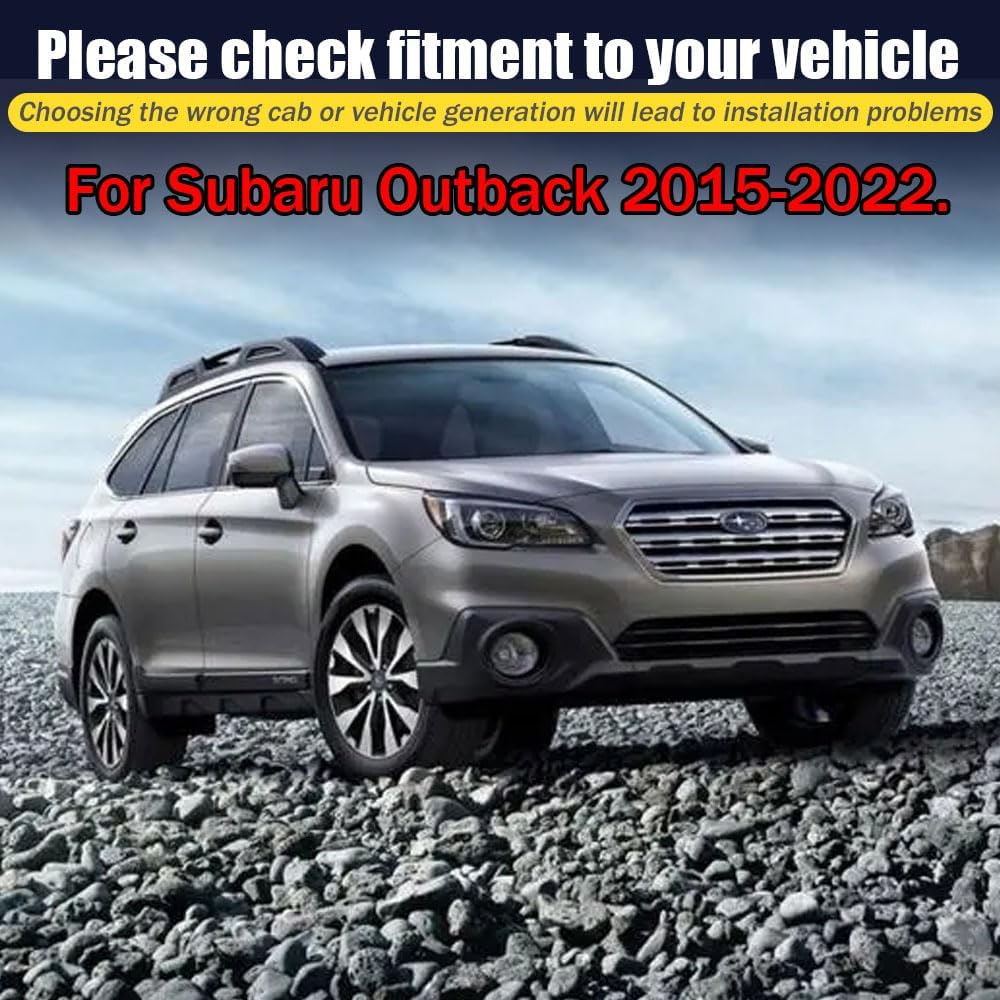 Tape-on Side Window Deflectors for 2015-2022 Subaru Outback, 4 Rain Guards with 2 Coasters B802