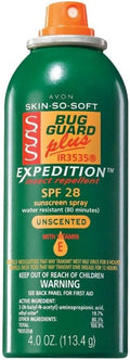Avon Skin So Soft Bug Guard Plus IR3535 Expedition SPF 28 Pump Spray - DEET-Free, Water-Resistant Bug Repellent Outdoor Spray, Gentle on Skin, Travel Size Insect Repellent Spray 4 Fl Oz