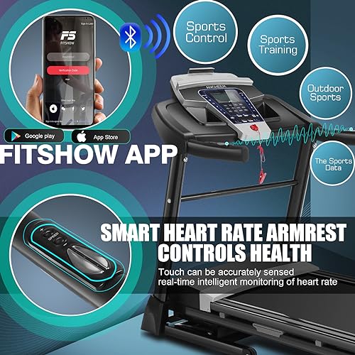 Folding Treadmill with 15% Auto Incline and Bluetooth Speaker I3021