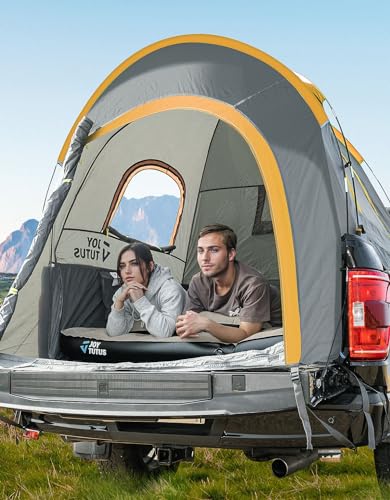 Pickup Truck Tent, Waterproof Double Layer for 2 Person, Portable with Removable Awning P291