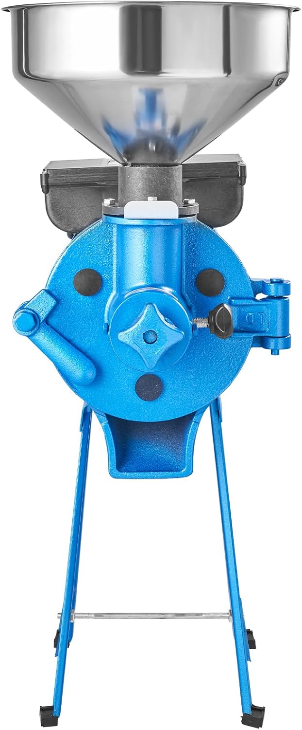 Electric Grain Mill Grinder, 1500W Commercial Corn Mill with Funnel, Thickness Adjustable R656