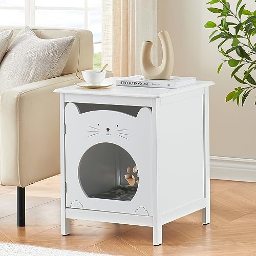 Cat Litter Box Enclosure with Side Table N1892