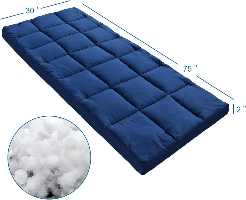 Quilted Cot Mattress Topper 2 Pack, Soft Sleeping Pad for Camping Cot, 75"x30" D74640