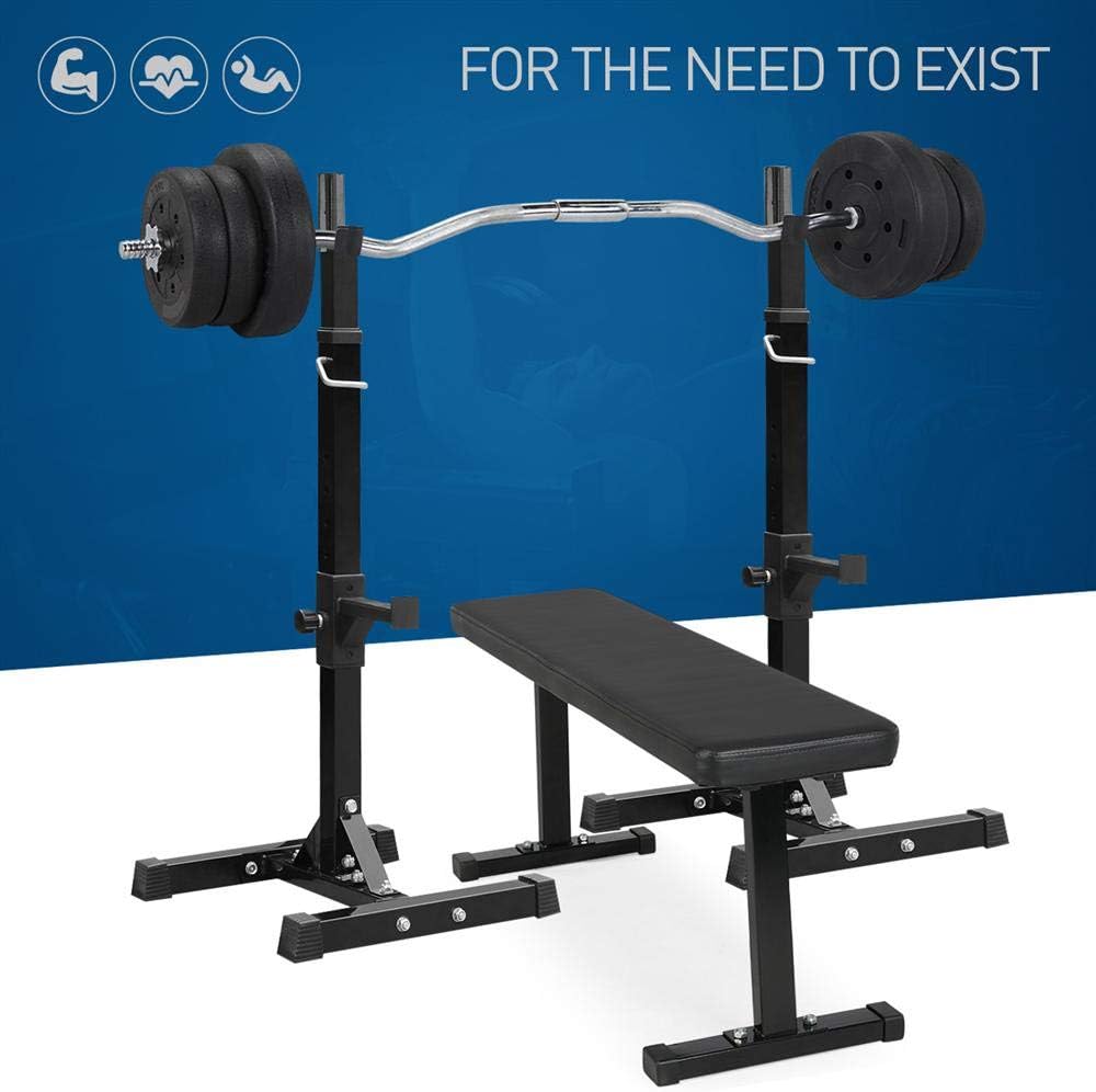 Curl Olympic Bar and Barbell Set with Adjustable Weight Plates for Home Fitness M710425