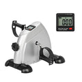 Under Desk Bike Pedal Exerciser, Mini Cycle Exercise Bike for Leg/Arm Pedder Portable Pedal Exerciser with LCD Display for Home Office (Silver)