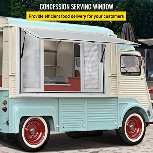 Aluminum Alloy Food Truck Service Window, 36 x 36 inch, 4 Sliding Screens R62011