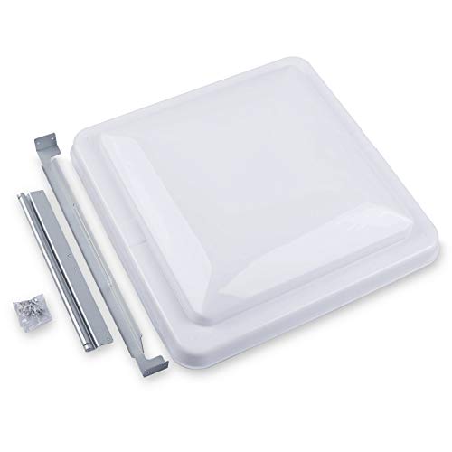 Camp'N 14" Universal RV, Trailer, Camper, Motorhome Roof Vent Cover - Vent Lid Replacement (White 2 Pack)
