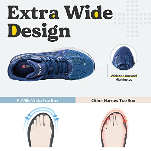 Extra Wide High-top Basketball Shoes for Men with Ankle Support Q64695