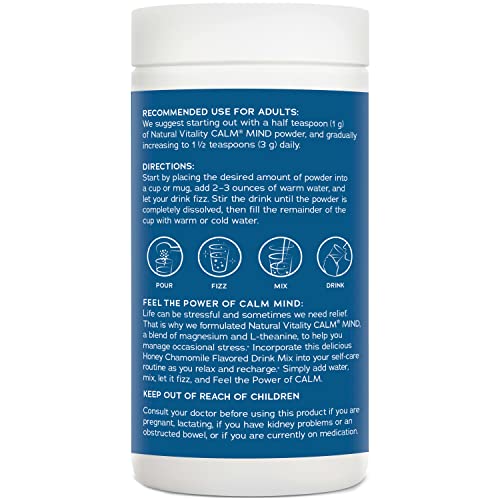 Magnesium Citrate + L-Theanine Powder Supplement, Unflavored, 12 oz. N205