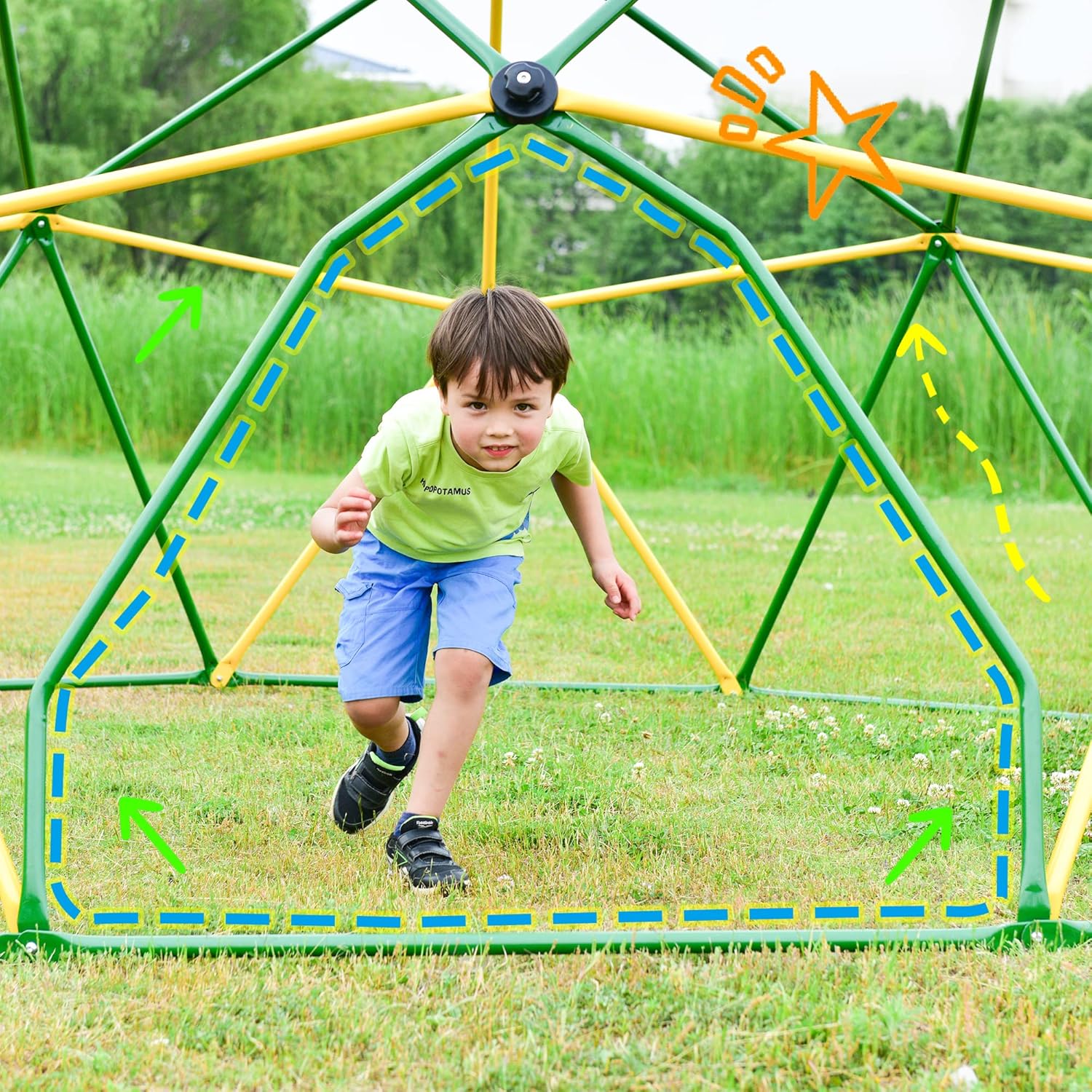 12FT Climbing Dome Outdoor Geometric Climber for Kids M21075