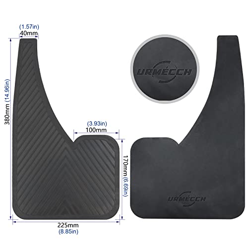 Rubber Mud Flaps with Fastener Clips for Car SUV Van (4 Pack) T931