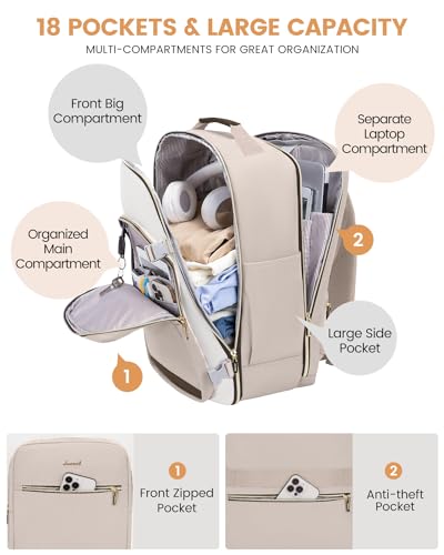 40L Carry-On Travel Backpack with Packing Cubes, Fits 17" Laptop N757