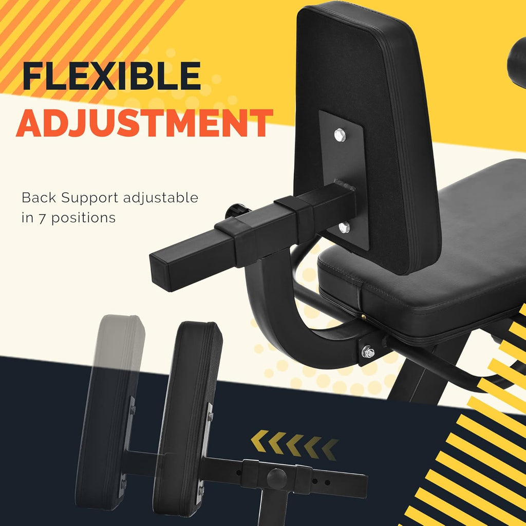 Leg Extension and Curl Machine with Adjustable Seat for Home Gym G99013