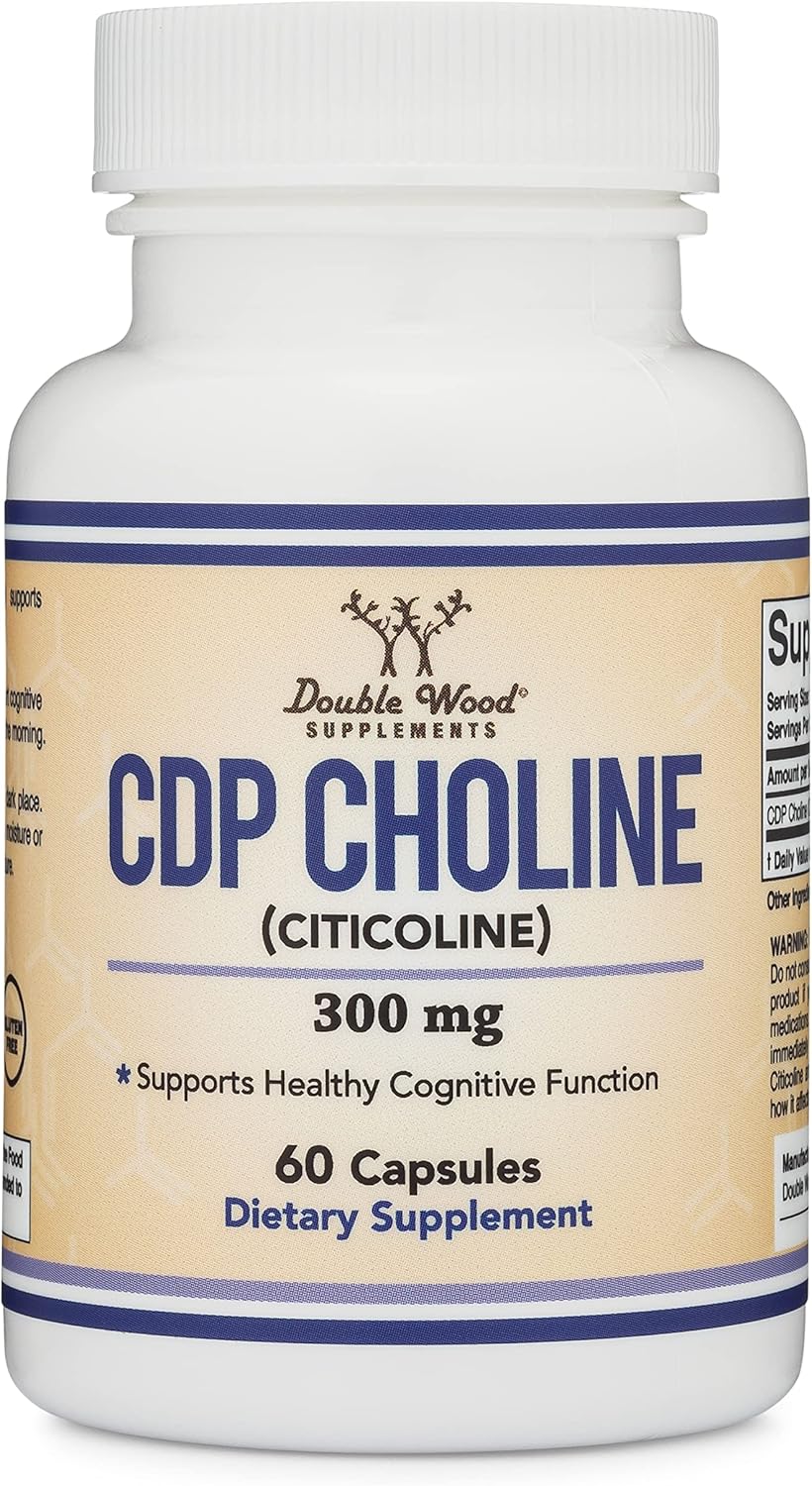Choline Citicoline Supplement, 300mg, 60 Capsules H679