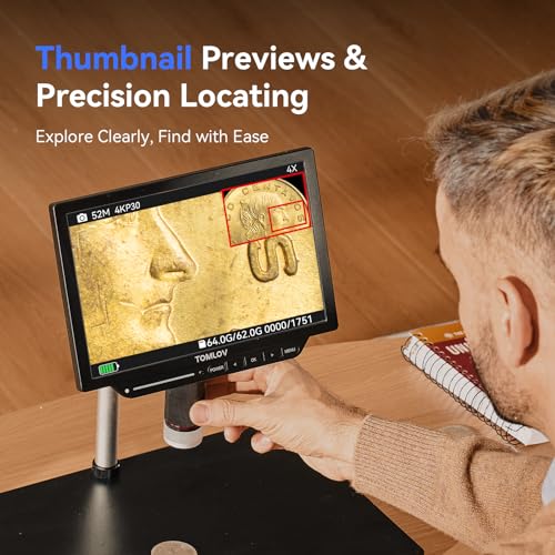 4K Digital Microscope 2000x with 52MP, 10.1" HDMI Screen and Ring Light G309063