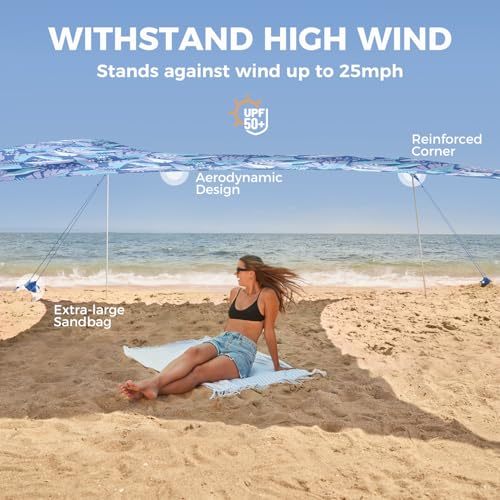 Beach Tent Sun Shelter with UPF 50+ Protection H518487