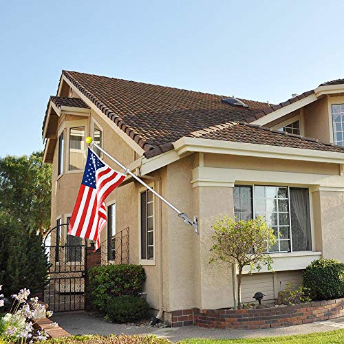 1" Flag Pole Rings, 2 Pcs Anti Wrap Swivel Clips, 360° Rotating Aluminum Mounting Rings M673