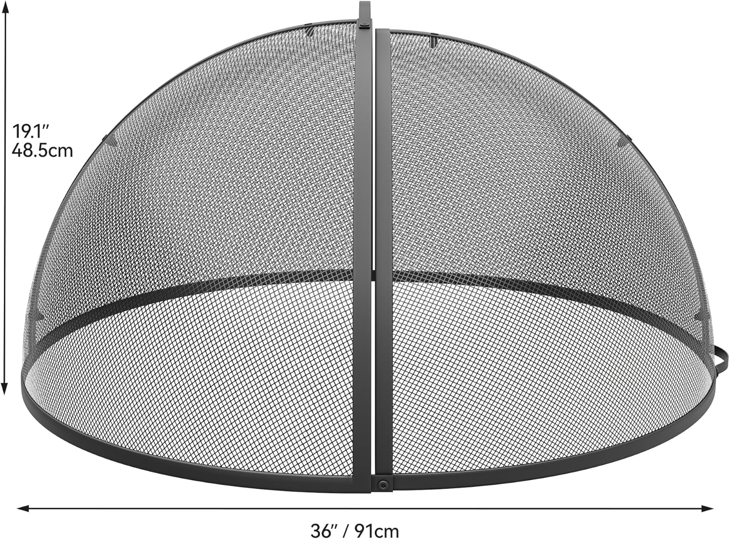 Heavy-Duty Fire Pit Spark Screen with Handle and Poker, for 36-Inch Round Outdoor Fire Pits R412456