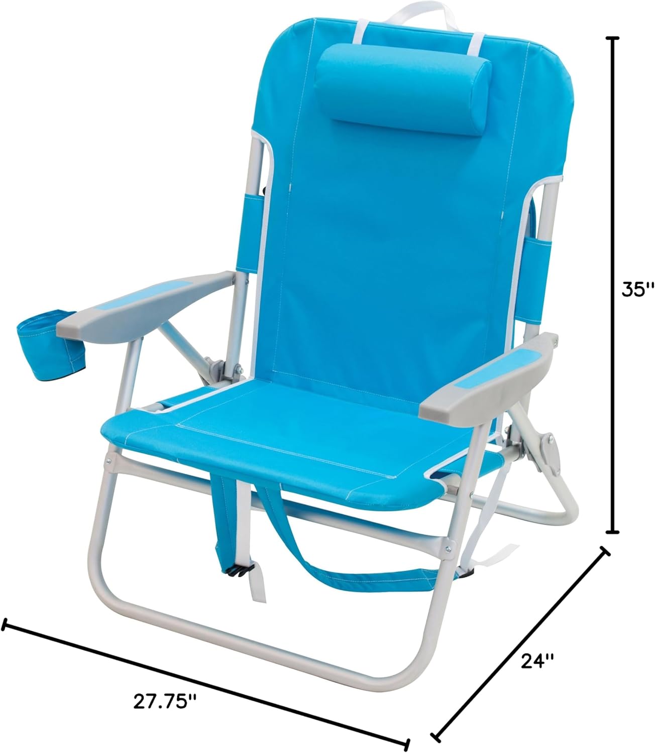 Backpack Beach Chair with 4-Position High Seat O679