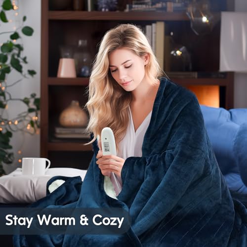 Heated Fleece Twin Electric Blanket with Timer E929