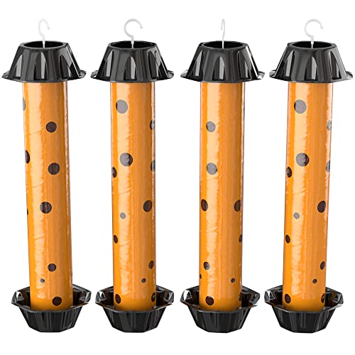 Fruit Fly Trap Indoor Hanging Sticky Trap for Gnats, Flies, Mosquitoes, 4 Pack G86363