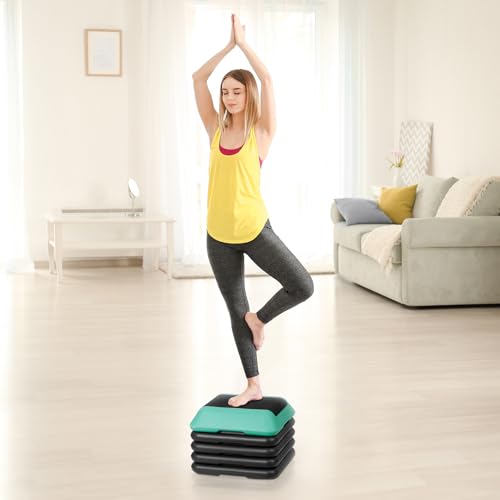 16" x 16" Aerobic Stepper Platform with 4 Adjustable Risers, Green V143