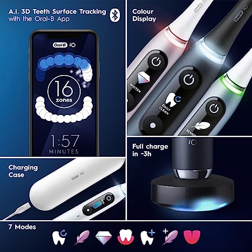 Rechargeable Electric Toothbrush with Visible Pressure Sensor and 7 Cleaning Settings S704183