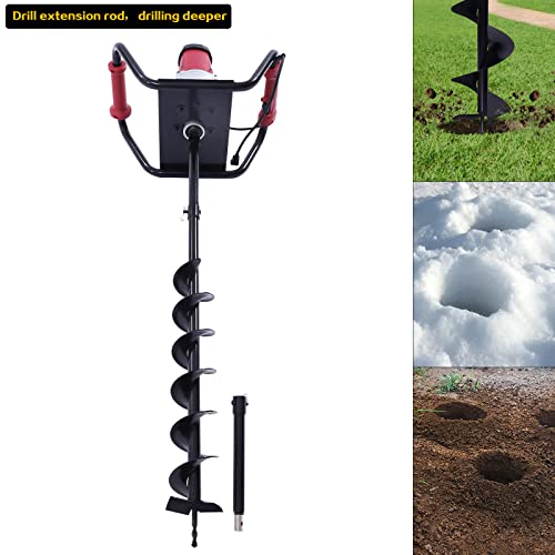 1500W Electric Post Hole Auger Digging Drill with 4" Bit and Extension Bar Set V967