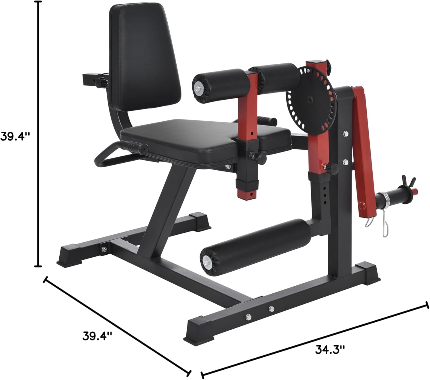 Leg Extension and Curl Machine with Adjustable Seat for Home Gym G99013