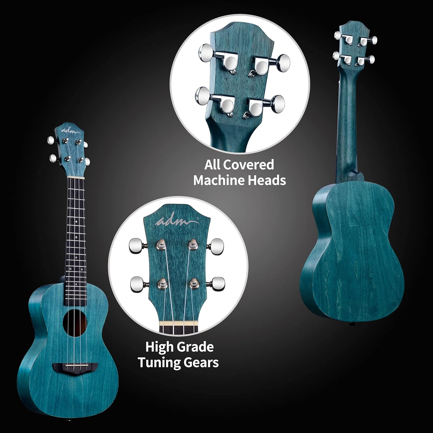 Concert Ukulele Beginner Kit 23 Inch Mahogany with Starter Lessons D732799