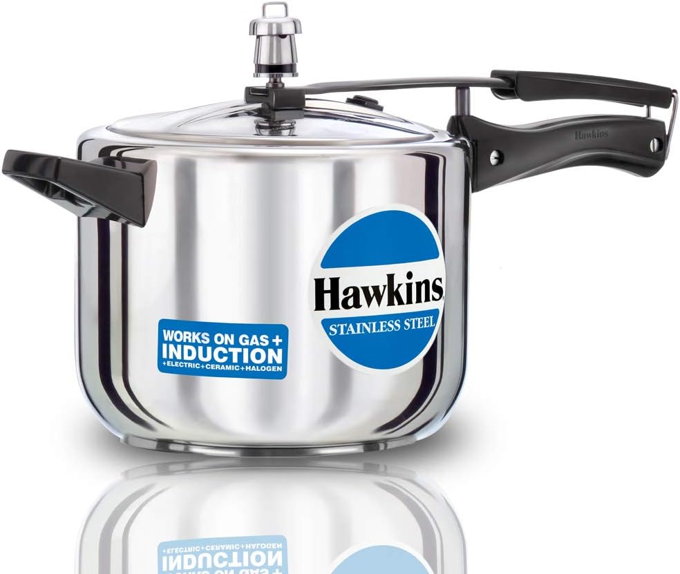 Hawkins Stainless Steel 5. 0 Litre Pressure Cooker
