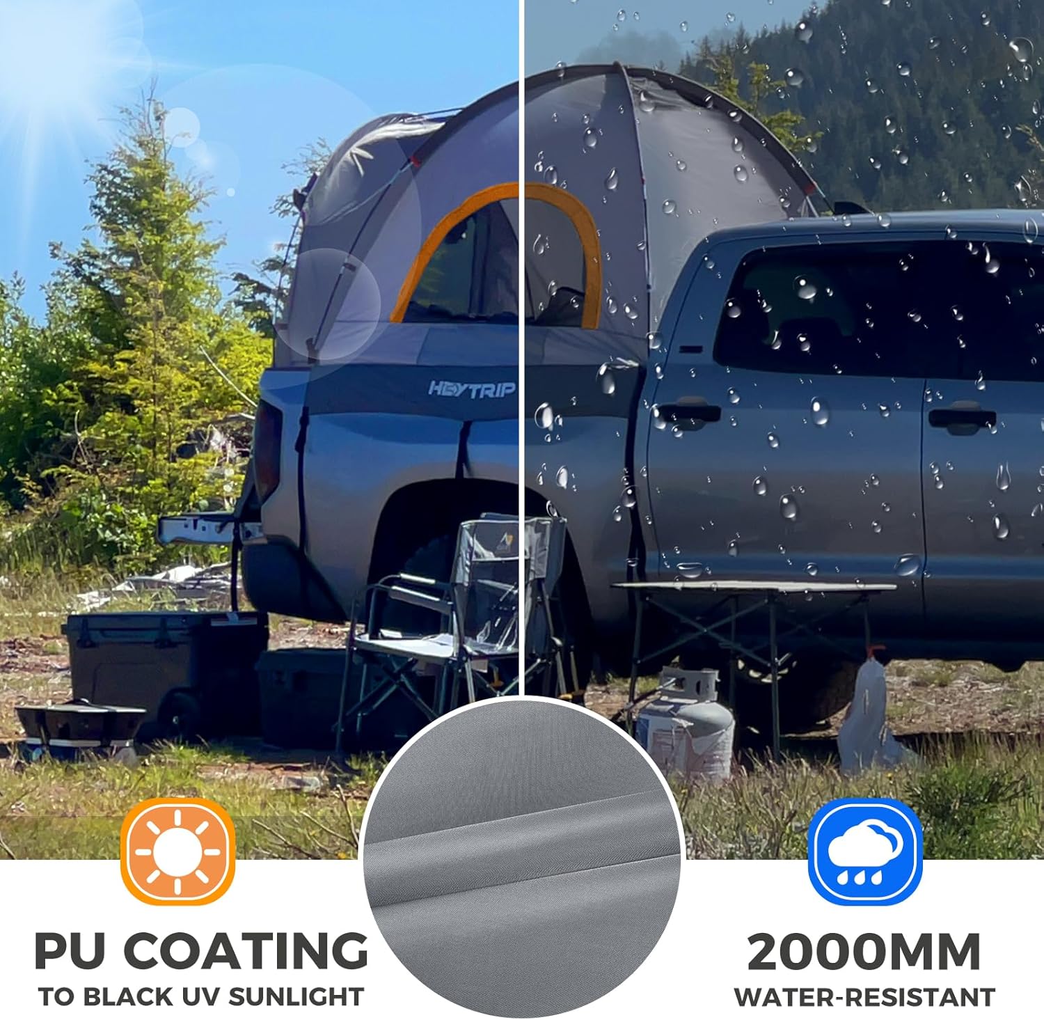 Truck Bed Tent Waterproof Double Layer 2 Person V859