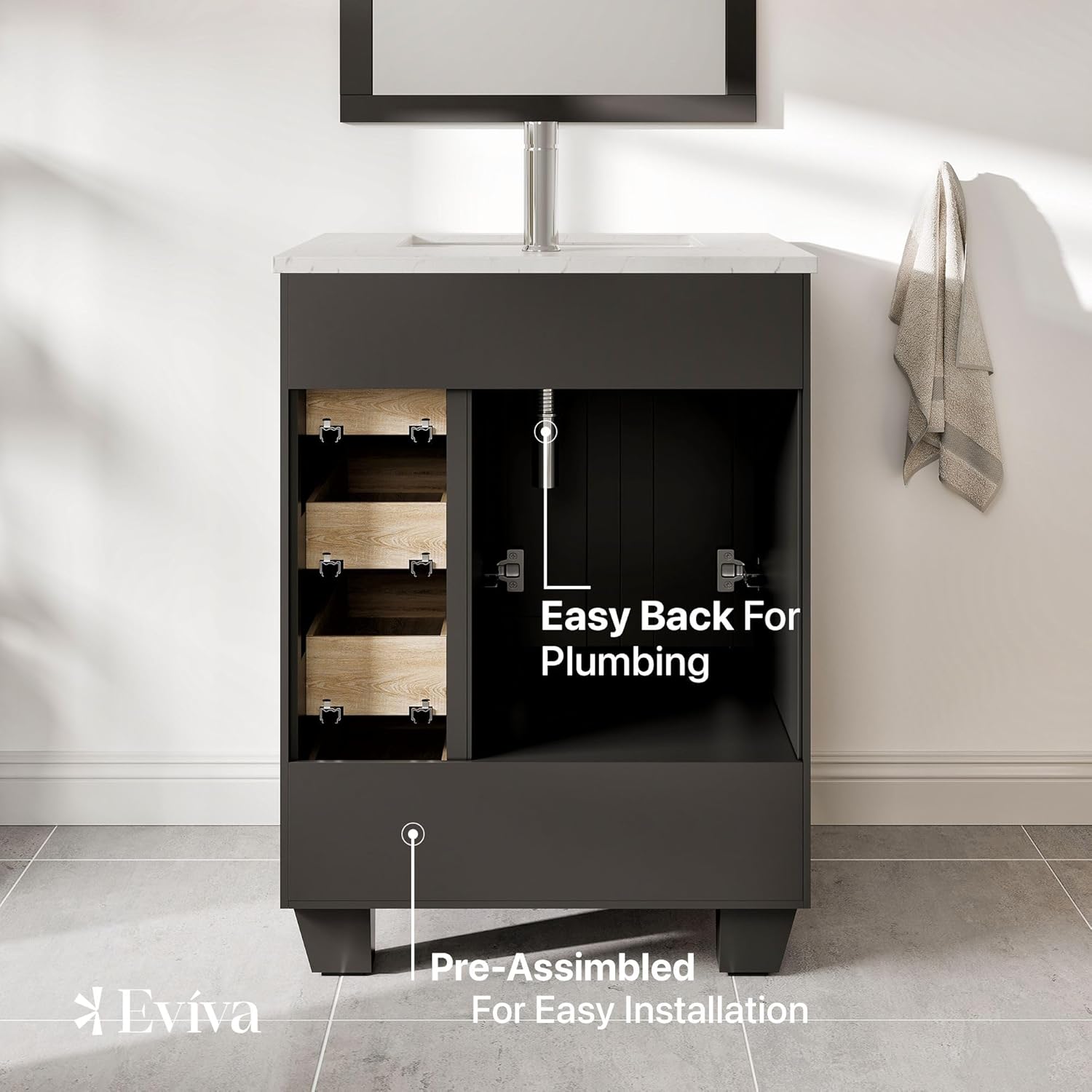24" x 18" Espresso Bathroom Vanity I26241