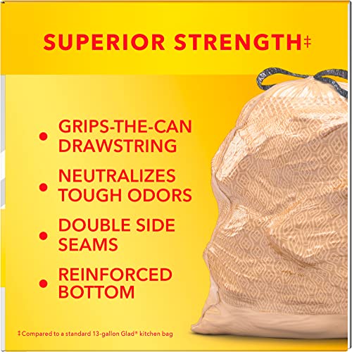 Tall Kitchen Drawstring Garbage Bags, 13 Gallon, 45 Count E321