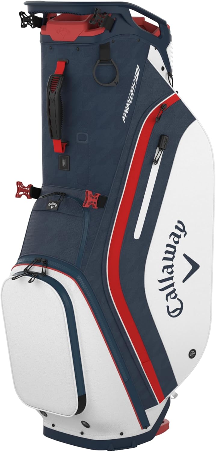 Callaway Golf Fairway 14 Stand Bag (Navy Hounds/White/Red)