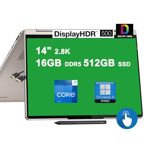 Lenovo Yoga 9i 2-in-1 Laptop | 14" 2.8K OLED Touch (Glossy, 100% DCI-P3, 90Hz, HDR500) | Intel 12-Core i7-1360P | 16GB DDR5 2TB SSD | Backlit Fingerprint Thunderbolt Pen Win11Pro + HDMI Cable