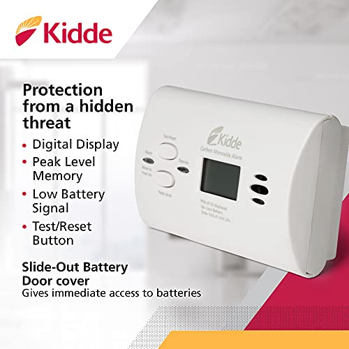Carbon Monoxide Detector, AA Battery Powered CO Alarm with LEDs X7018