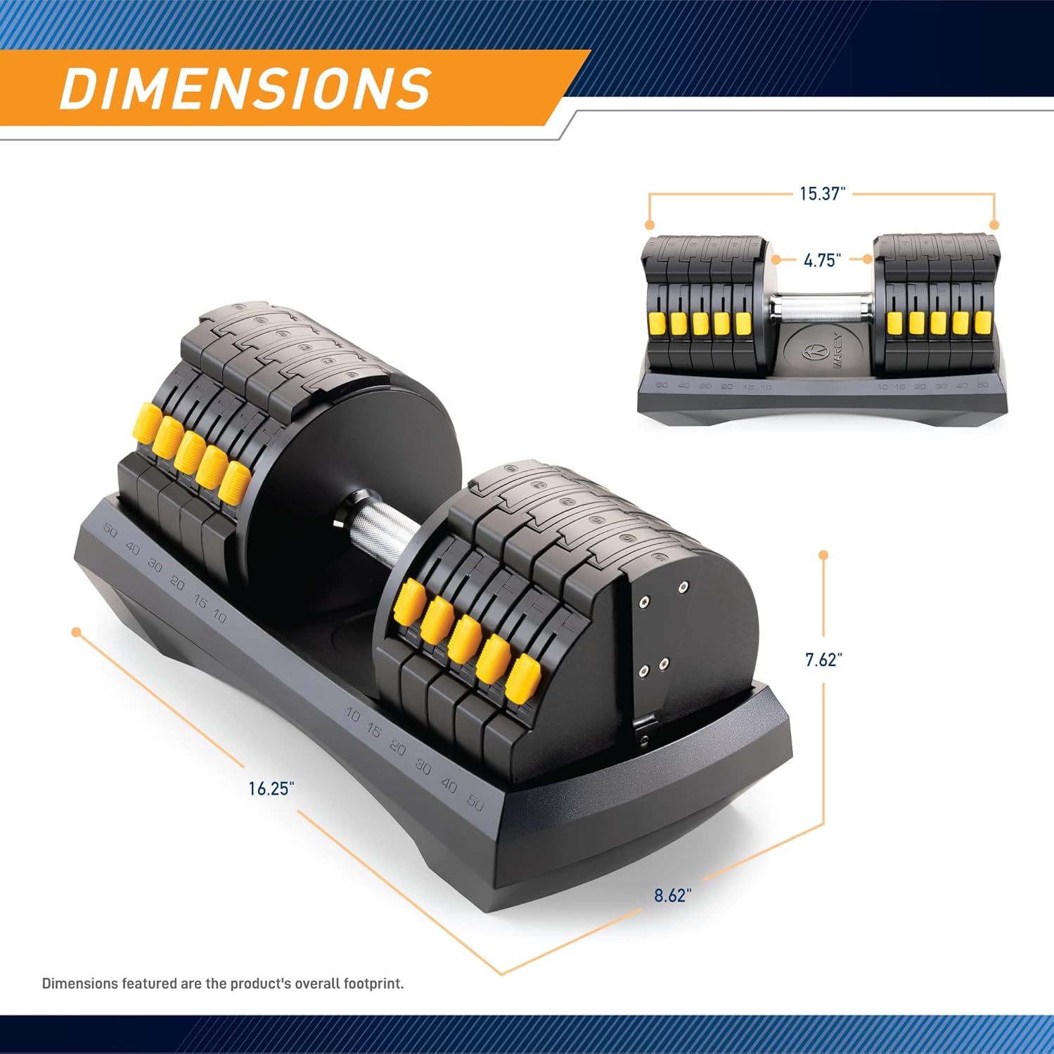 Adjustable Dumbbell System 6-in-1 up to 50lbs S4724