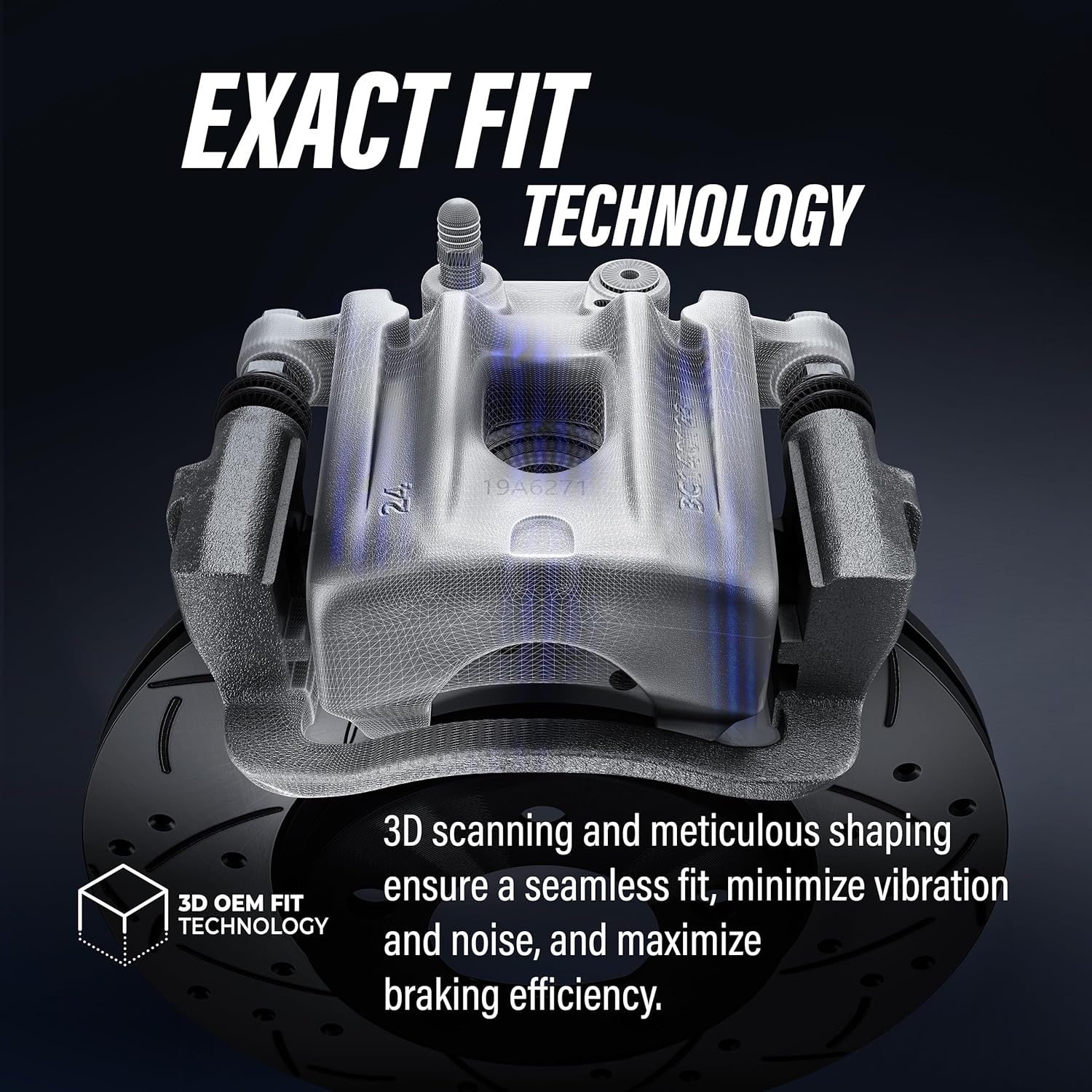 Front Disc Brake Caliper Rotors and Semi-Metallic Pads Kit H184